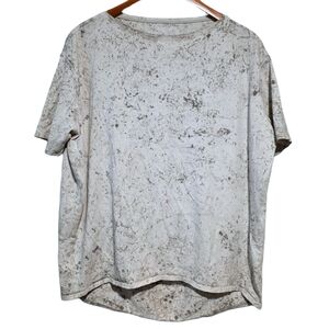 lululemon Back in Action Short Sleeve T-Shirt Cirrus Wash Opal Raw Linen Size 8